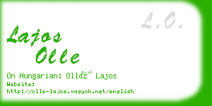 lajos olle business card